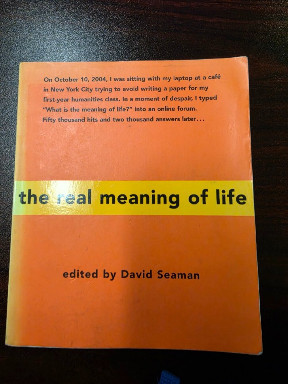 Book: The Real Meaning of Life by David Seaman